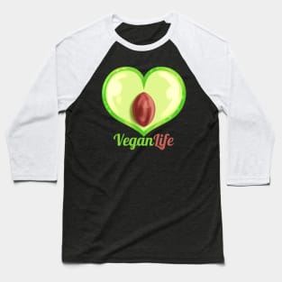 Heart Shaped Aubergine - Vegan Life - Go Vegan Baseball T-Shirt